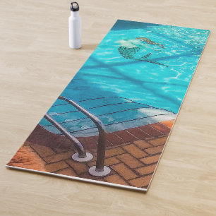 Mermaid in a Swimming Pool Yoga Mat