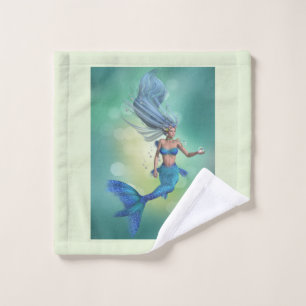 Mermaid in Blue Bath Towel Set
