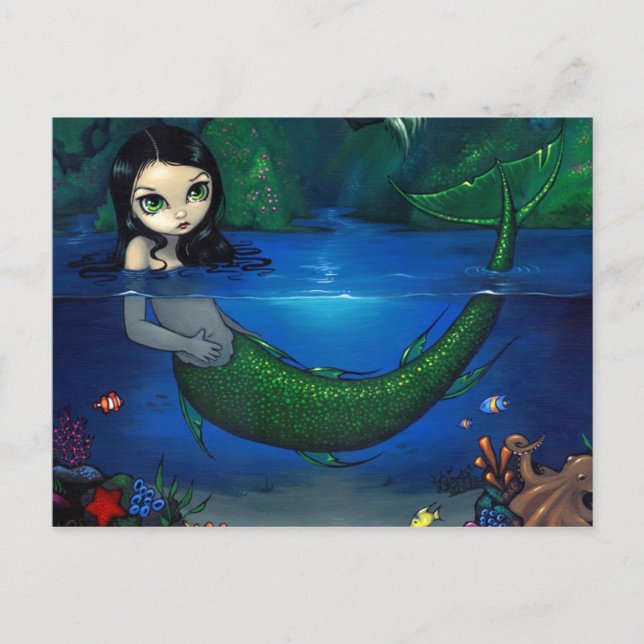 "Mermaid in Her Grotto" Postcard (Front)