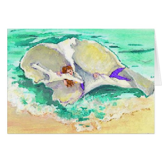 Mermaid in Shell Cards (Front Horizontal)