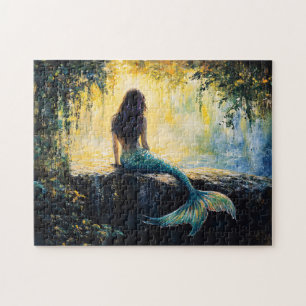 Mermaid in the Cove Painting Jigsaw Puzzle