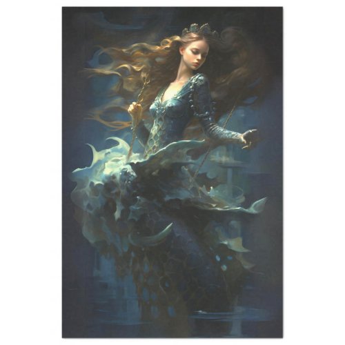 Mermaid in the Fantasy Ocean World Decouapge Tissue Paper