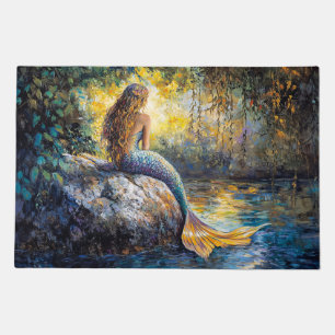 Mermaid in the Grotto Painting Doormat
