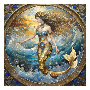Mermaid in the Ocean Waves Photo Print