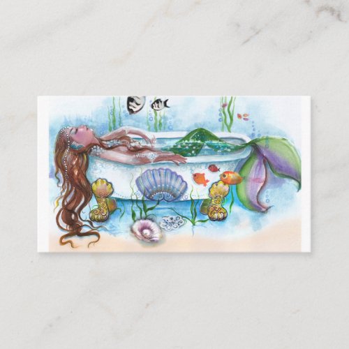 Mermaid in the tub Business Card