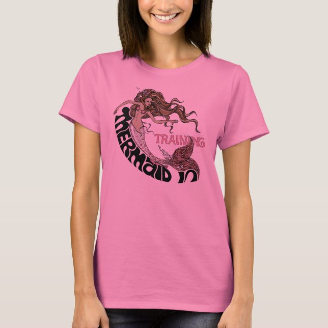 Mermaid in Training, longsleeve (brunette) T-Shirt (Front)