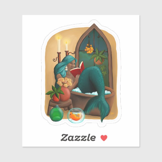 Mermaid Inna Tub Sticker (Sheet)