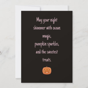 Mermaid Inside Pumpkin Design Card