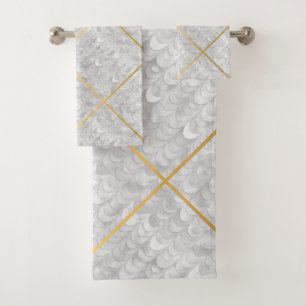 MERMAID INSPIRED BLACK & WHITE DESIGN BATH TOWEL