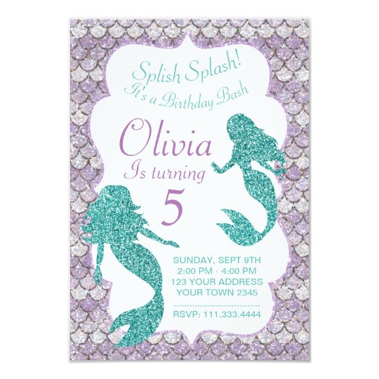 mermaid invitation under the sea party invitation zazzle com
