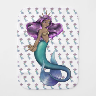 Mermaid Iole Baby Burp Cloth