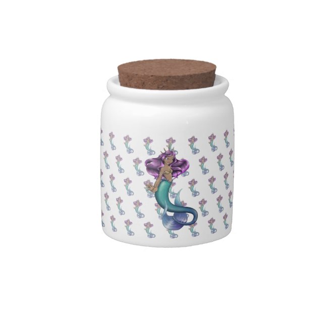 Mermaid Iole Candy Jar (Front)