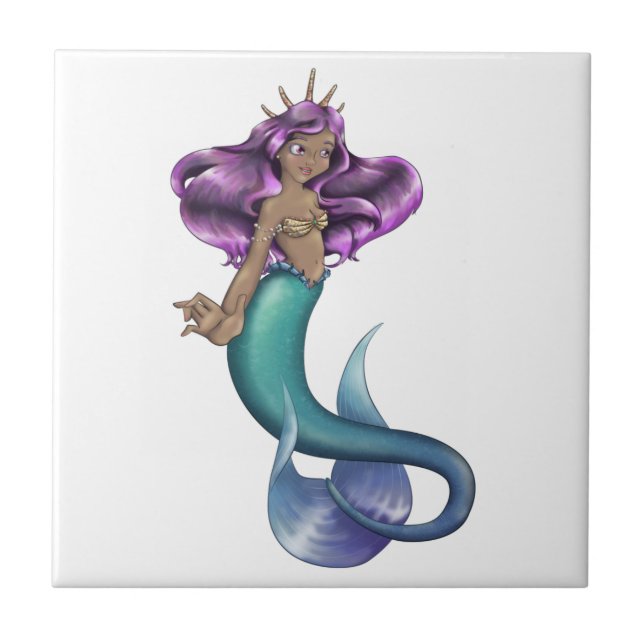 Mermaid Iole Ceramic Tile (Front)
