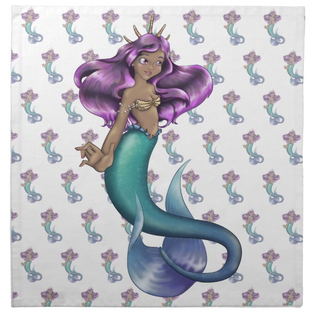 Mermaid Iole Cloth Napkin (Front)