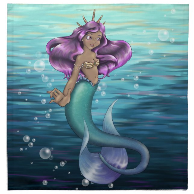 Mermaid Iole Cloth Napkin (Front)