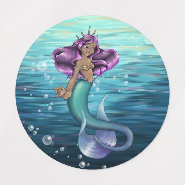 Mermaid Iole Labels (Design 1)