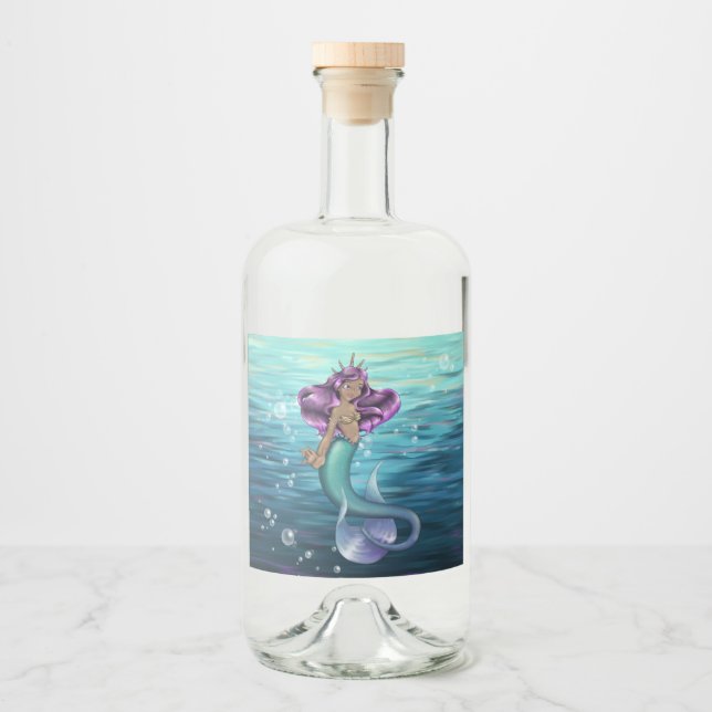 Mermaid Iole Liquor Bottle Label (Front)