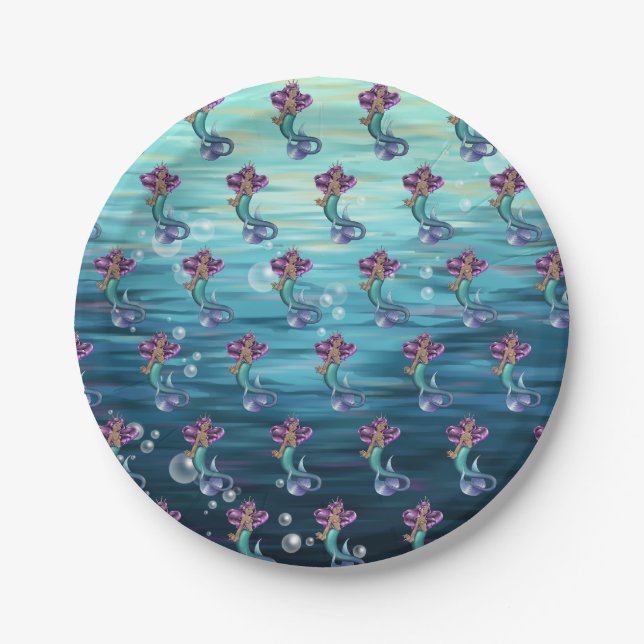 Mermaid Iole Paper Plates (Front)