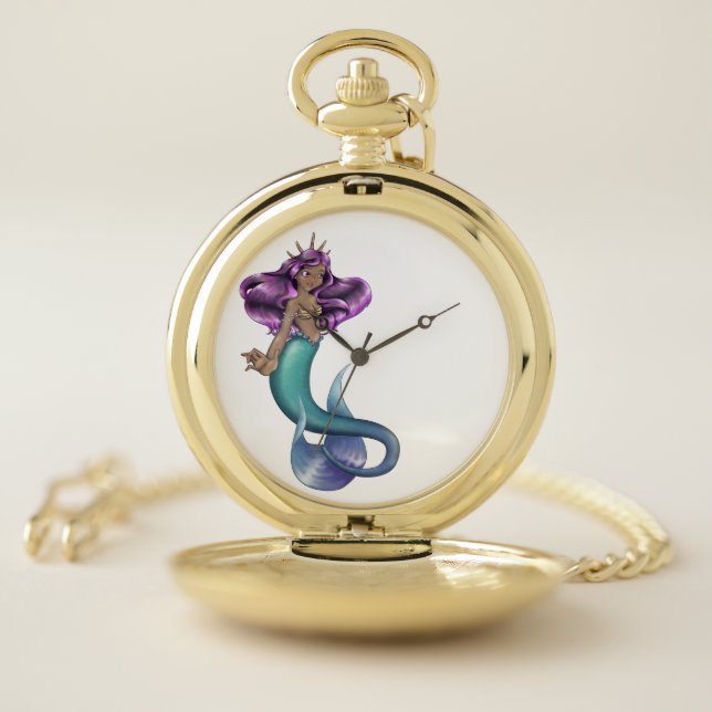 Mermaid Iole Pocket Watch (Inside)