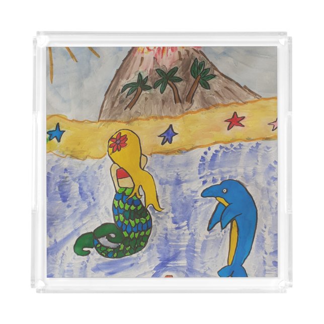 Mermaid Island Acrylic Tray (Front)