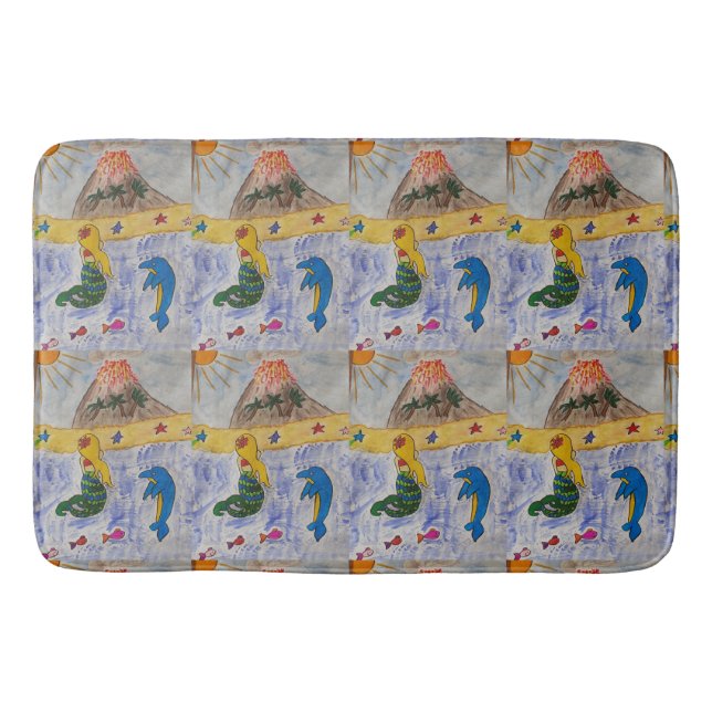 Mermaid Island Bath Mat (Front)
