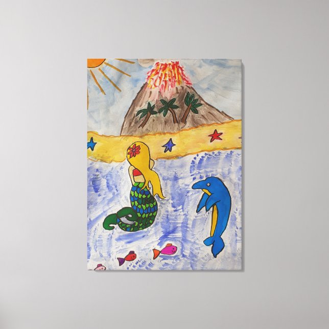 Mermaid Island Canvas Print (Front)