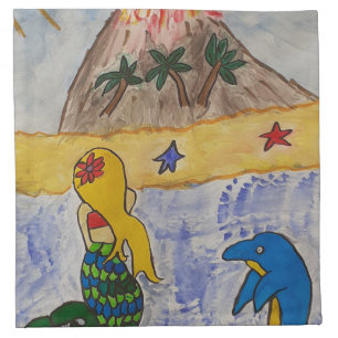 Mermaid Island Cloth Napkin