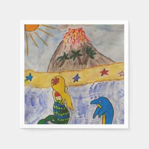 Mermaid Island Paper Napkin