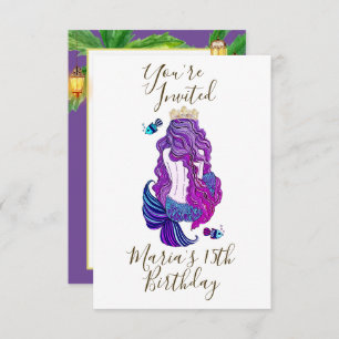 Mermaid Island  Paradise Invitation