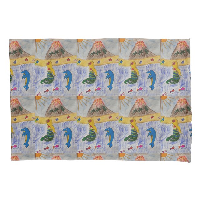 Mermaid Island Pillowcase (Front)