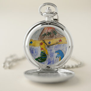 Mermaid Island Pocket Watch