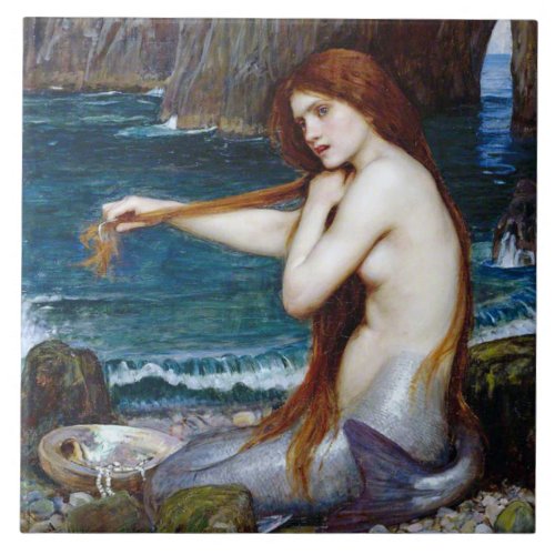 Mermaid John William Waterhouse Ceramic Tile