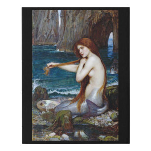 Mermaid, John William Waterhouse Faux Canvas Print