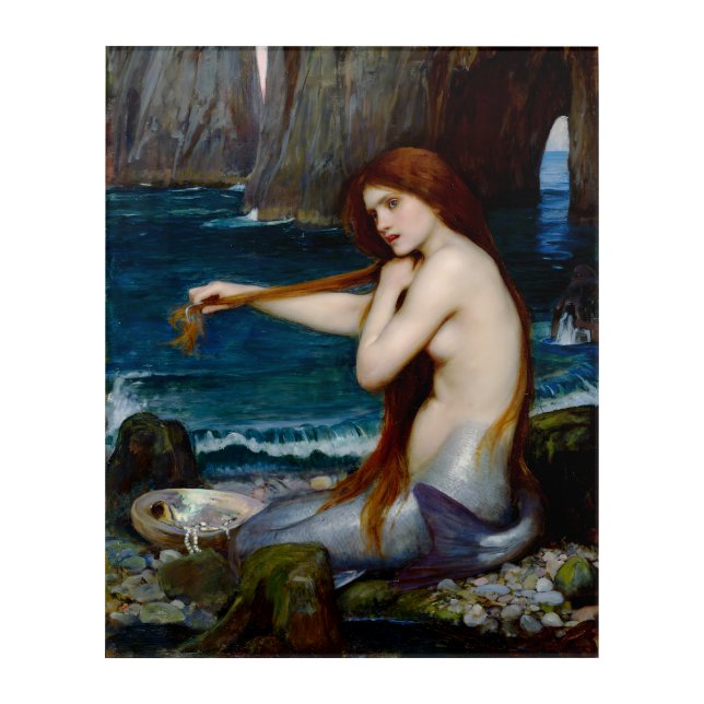 Mermaid John William Waterhouse Painting Acrylic Print (Front)
