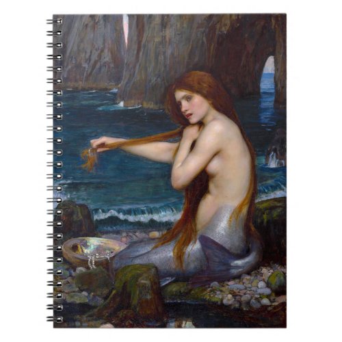 Mermaid John William Waterhouse Spiral Notebook