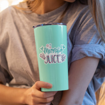 Mermaid Juice Water Bottle Funny Drinking Sticker by ColorFlowCreations at Zazzle