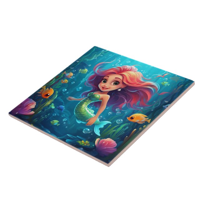 Mermaid  Keep or design your own Ceramic Tile (Side)