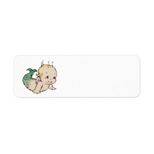 Mermaid Kewpie Address Labels