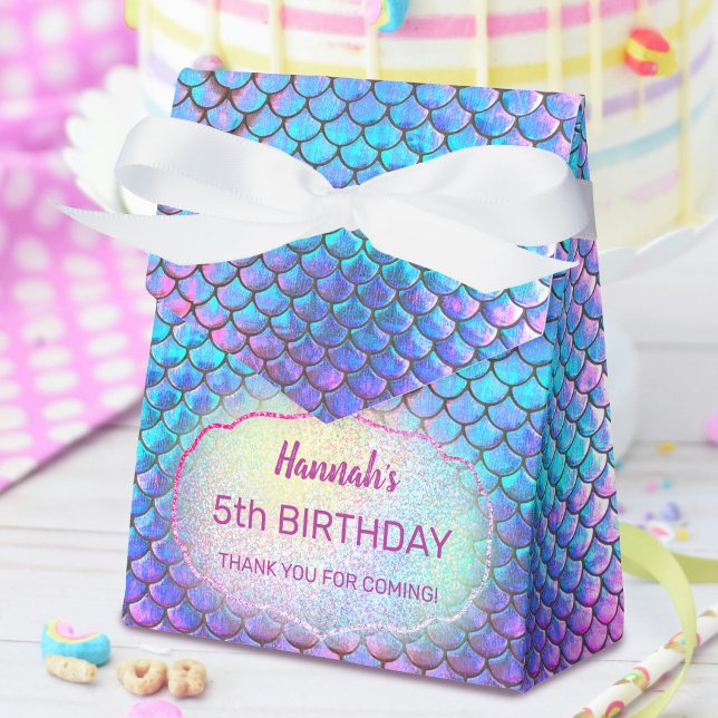 mermaid kids Birthday Favor Boxes (Creator Uploaded)