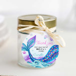 Mermaid Kids Birthday Thank you Favor Tags<br><div class="desc">These enchanting Mermaid round favor tags are the perfect finishing touch to your party favors. Set the stage for an unforgettable mermaid party experience!  Most lettering is editable - click the "Customize Further" button to edit. Matching items in our store Cava party design</div>
