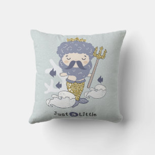 Mermaid King Spun Polyester Square Pillow