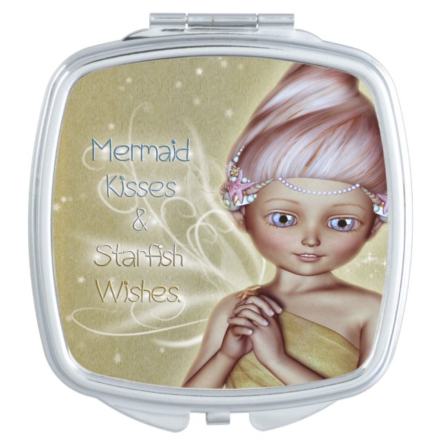 Mermaid Kisses Compact Mirror (Front)