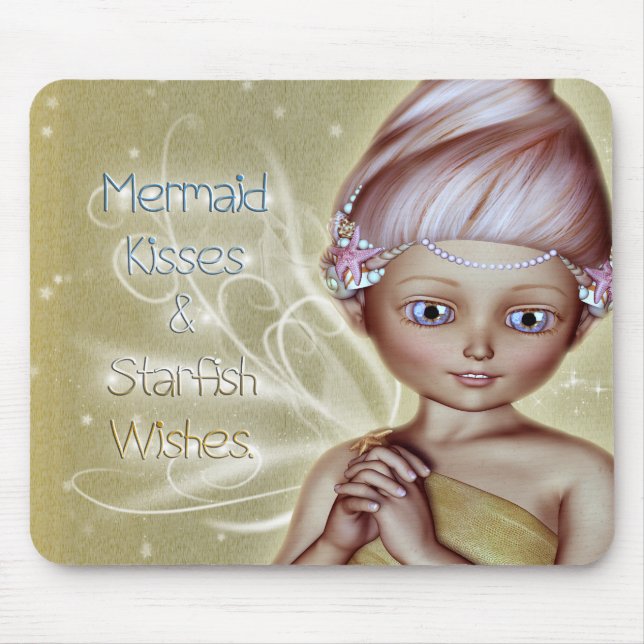 Mermaid Kisses Mouse Pad (Front)