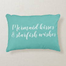 Mermaid Kisses Starfish Wishes Accent Pillow