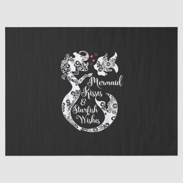 Mermaid Kisses Starfish Wishes Mandala Mermai Swim Tissue Paper (Front)
