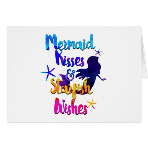 Mermaid Kisses  Starfish Wishes Watercolor Beachy