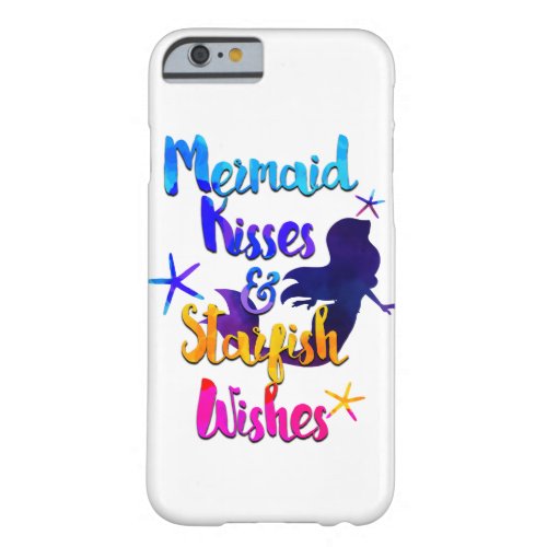Mermaid Kisses  Starfish Wishes Watercolor Beachy Barely There iPhone 6 Case
