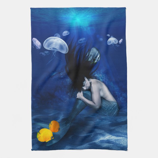 Mermaid kitchen towl towel (Vertical)