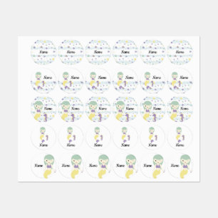 Mermaid labels for naming