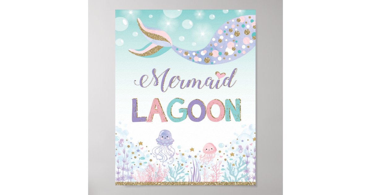 Mermaid Lagoon Sign Underwater Sea Beach Ocean Zazzle Com